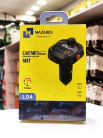 شارژر فندکی 25 وات سه پورت + MP3 پلیر بلوتوثی مازارس (MAZARES) مدل L04