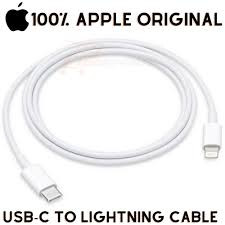 کابل USB-C به لایتنینگ اپل اورجینال | کابل شارژ و همگامسازی اصلی Apple 1m